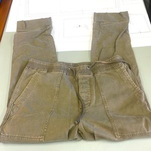 James Perse Mens green khaki drawstring pants
